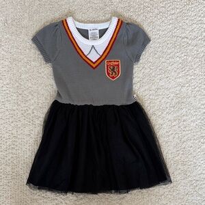 Harry Potter Warner Bros. Gryffindor Short Sleeve Knit Dress with Tulle Skirt